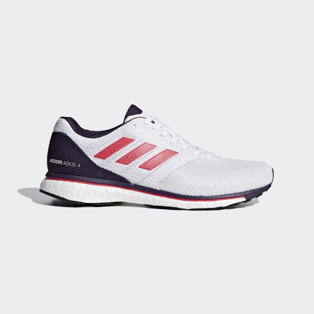 Adidasi Alergare Adidas Adizero Adios 4 Dama Romania - Albi/Rosii/Violet B37375